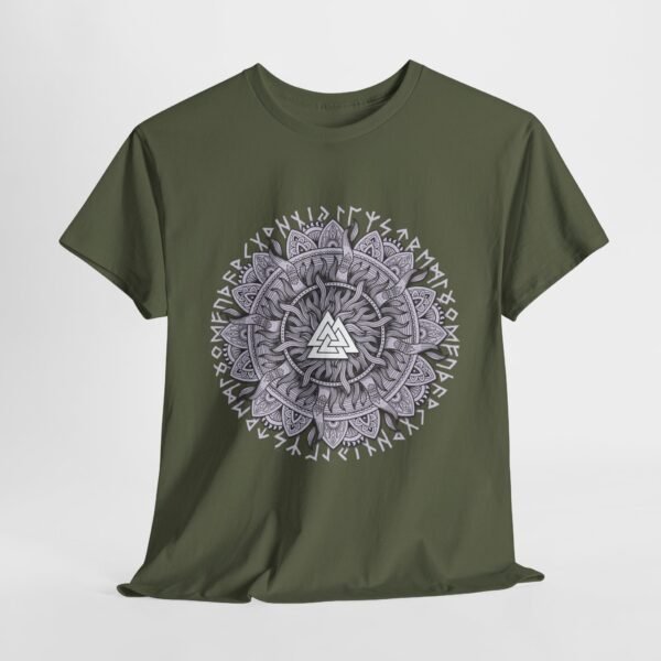 Embrace the Mysteries: Valknut Symbol T-shirt | Unisex Heavy Cotton Tee - Image 33