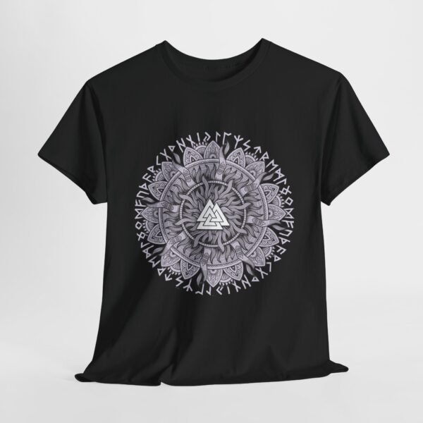 Embrace the Mysteries: Valknut Symbol T-shirt | Unisex Heavy Cotton Tee - Image 6