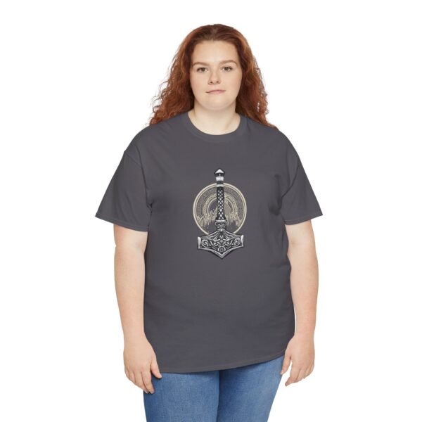 Unleash the Thunder: Thor's Hammer T-shirt | Unisex Heavy Cotton Tee - Image 69