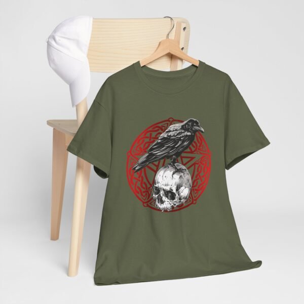 Mystic Messenger: Crow on Skull T-shirt | Unisex Heavy Cotton Tee - Image 35