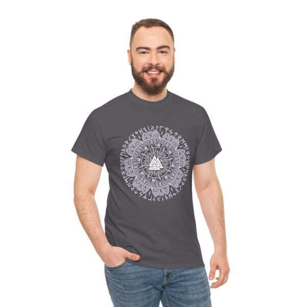 Embrace the Mysteries: Valknut Symbol T-shirt | Unisex Heavy Cotton Tee - Image 67