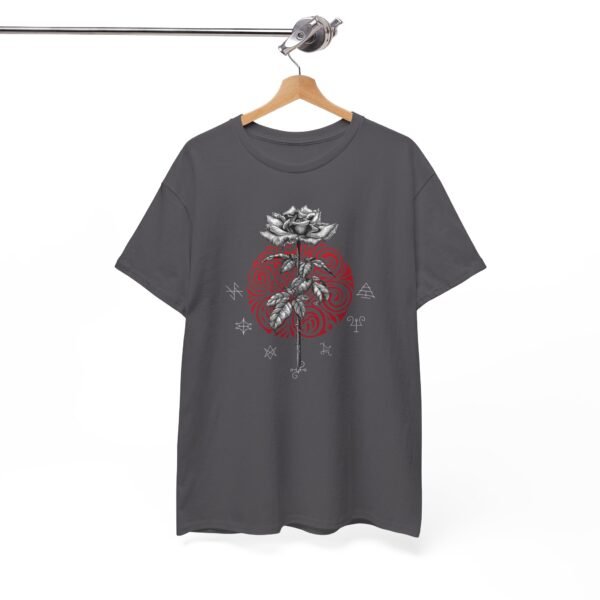 Mystic Bloom: Rose on Mandala T-shirt | Unisex Heavy Cotton Tee - Image 61