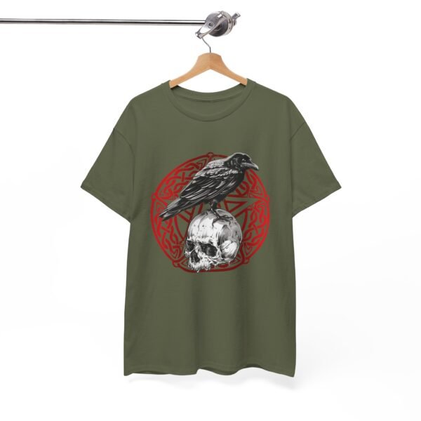 Mystic Messenger: Crow on Skull T-shirt | Unisex Heavy Cotton Tee - Image 34