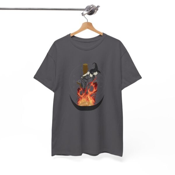 Unyielding Witch: Defiance in the Flames | Unisex Heavy Cotton Tee - Image 61