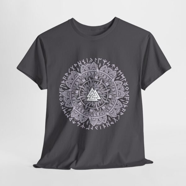 Embrace the Mysteries: Valknut Symbol T-shirt | Unisex Heavy Cotton Tee - Image 60