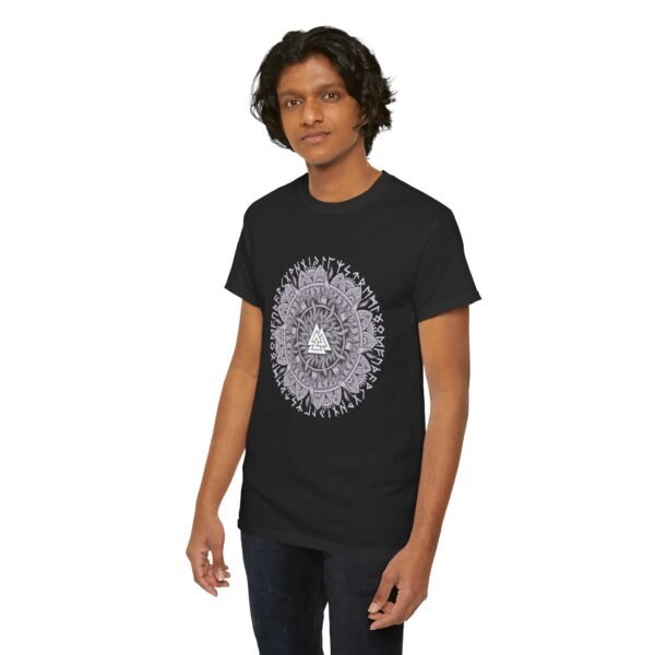 Embrace the Mysteries: Valknut Symbol T-shirt | Unisex Heavy Cotton Tee - Image 19