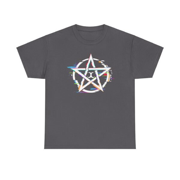 Glitch Pentacle: Unleash Digital Magic   | Unisex Heavy Cotton Tee - Image 55