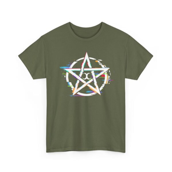 Glitch Pentacle: Unleash Digital Magic   | Unisex Heavy Cotton Tee - Image 30