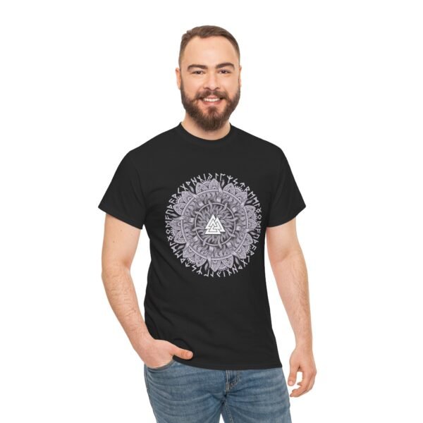 Embrace the Mysteries: Valknut Symbol T-shirt | Unisex Heavy Cotton Tee - Image 13