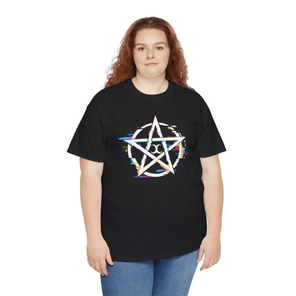 Glitch Pentacle: Unleash Digital Magic   | Unisex Heavy Cotton Tee - Image 15