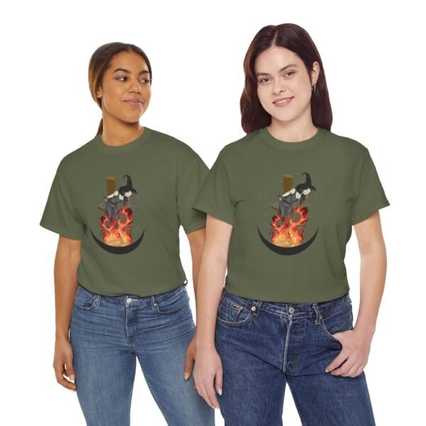 Unyielding Witch: Defiance in the Flames | Unisex Heavy Cotton Tee - Image 52