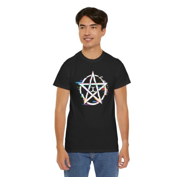 Glitch Pentacle: Unleash Digital Magic   | Unisex Heavy Cotton Tee - Image 21