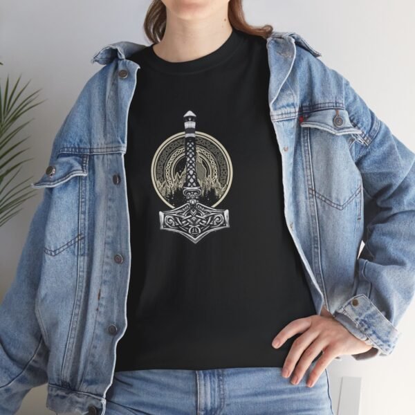 Unleash the Thunder: Thor's Hammer T-shirt | Unisex Heavy Cotton Tee - Image 23