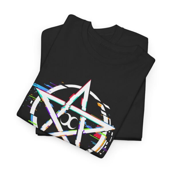 Glitch Pentacle: Unleash Digital Magic   | Unisex Heavy Cotton Tee - Image 5