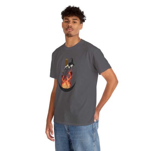 Unyielding Witch: Defiance in the Flames | Unisex Heavy Cotton Tee - Image 68