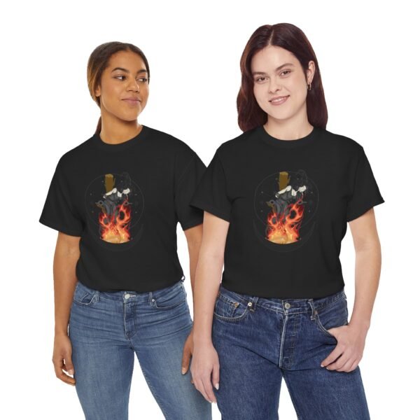 Unyielding Witch: Defiance in the Flames | Unisex Heavy Cotton Tee - Image 25