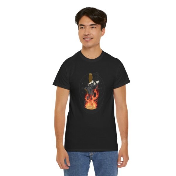 Unyielding Witch: Defiance in the Flames | Unisex Heavy Cotton Tee - Image 21