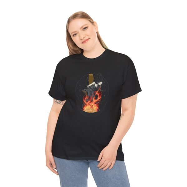 Unyielding Witch: Defiance in the Flames | Unisex Heavy Cotton Tee - Image 12