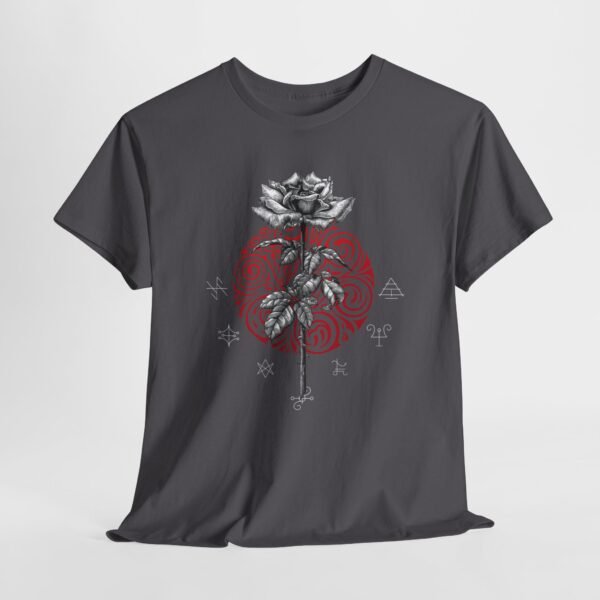 Mystic Bloom: Rose on Mandala T-shirt | Unisex Heavy Cotton Tee - Image 60