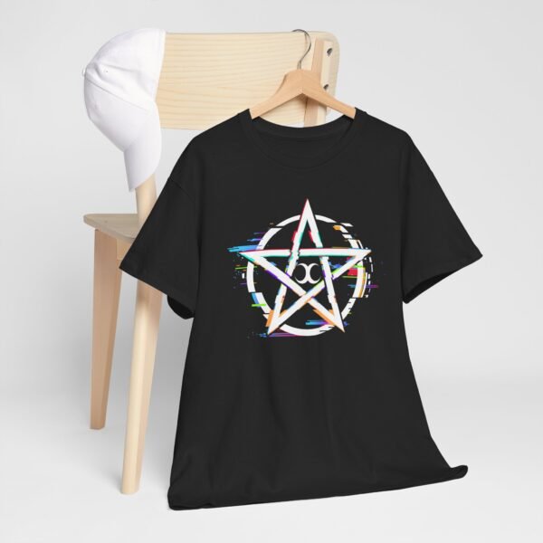 Glitch Pentacle: Unleash Digital Magic   | Unisex Heavy Cotton Tee - Image 8