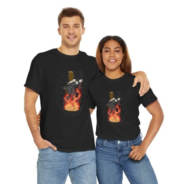 Unyielding Witch: Defiance in the Flames | Unisex Heavy Cotton Tee - Image 24