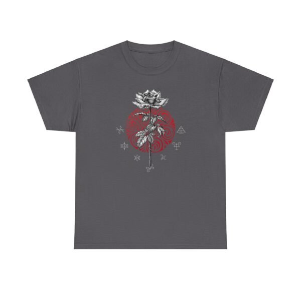 Mystic Bloom: Rose on Mandala T-shirt | Unisex Heavy Cotton Tee - Image 55