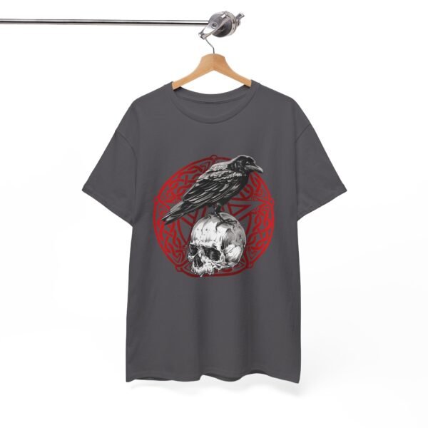 Mystic Messenger: Crow on Skull T-shirt | Unisex Heavy Cotton Tee - Image 61