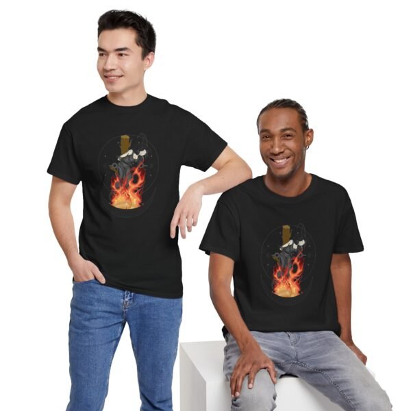 Unyielding Witch: Defiance in the Flames | Unisex Heavy Cotton Tee - Image 26