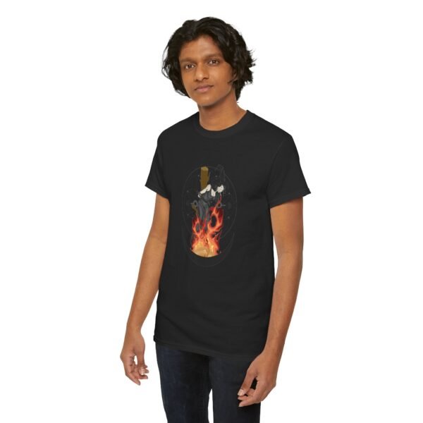 Unyielding Witch: Defiance in the Flames | Unisex Heavy Cotton Tee - Image 19