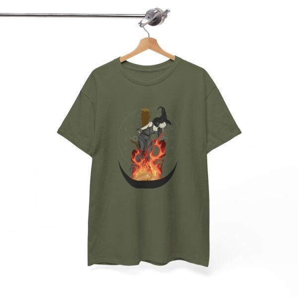 Unyielding Witch: Defiance in the Flames | Unisex Heavy Cotton Tee - Image 34