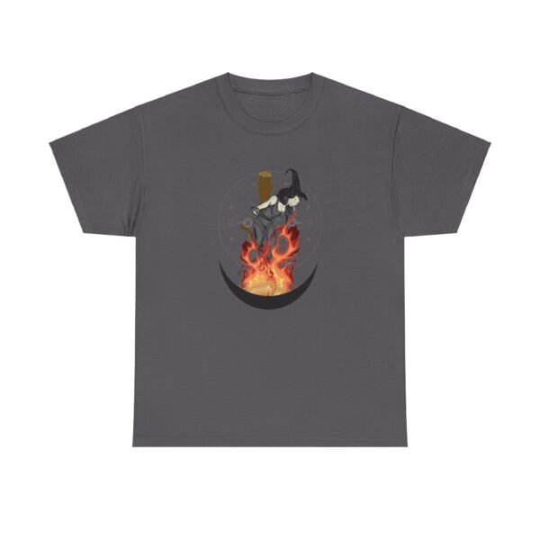 Unyielding Witch: Defiance in the Flames | Unisex Heavy Cotton Tee - Image 55