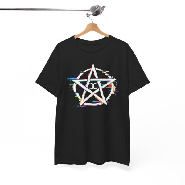 Glitch Pentacle: Unleash Digital Magic   | Unisex Heavy Cotton Tee - Image 7