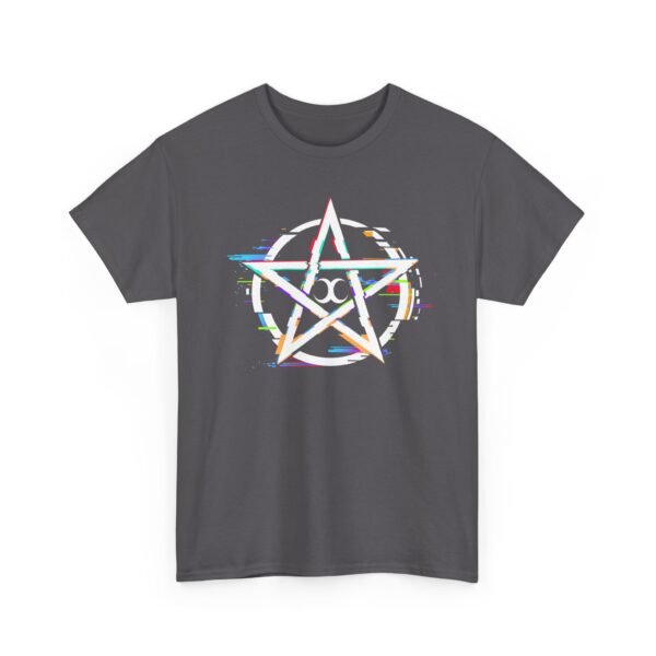 Glitch Pentacle: Unleash Digital Magic   | Unisex Heavy Cotton Tee - Image 57