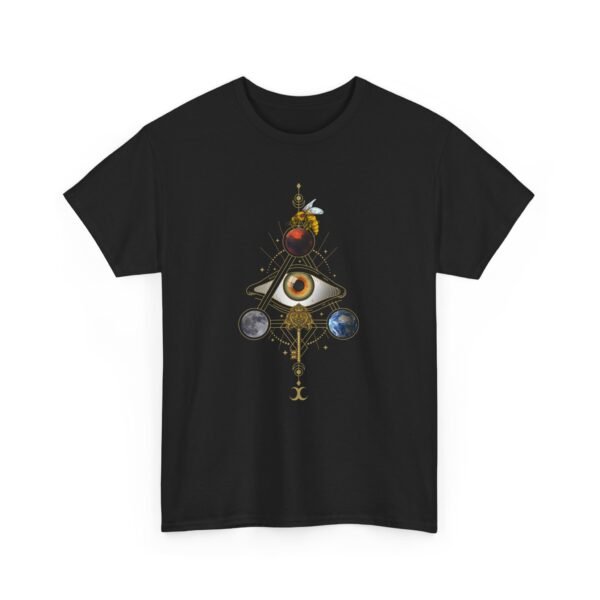 Visual Spell of the All-Seeing Eye: Mystical Connection | Unisex Heavy Cotton Tee - Image 3