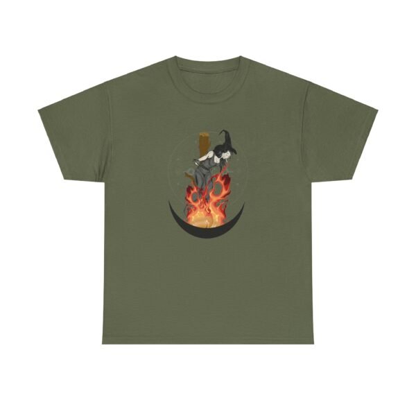 Unyielding Witch: Defiance in the Flames | Unisex Heavy Cotton Tee - Image 28