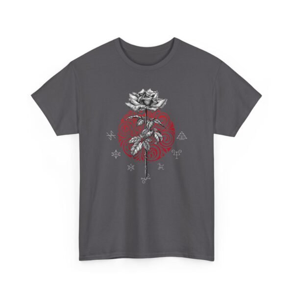 Mystic Bloom: Rose on Mandala T-shirt | Unisex Heavy Cotton Tee - Image 57