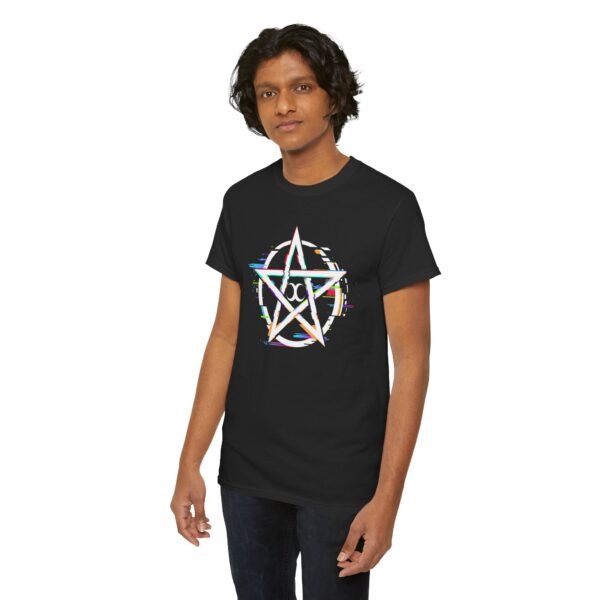 Glitch Pentacle: Unleash Digital Magic   | Unisex Heavy Cotton Tee - Image 19