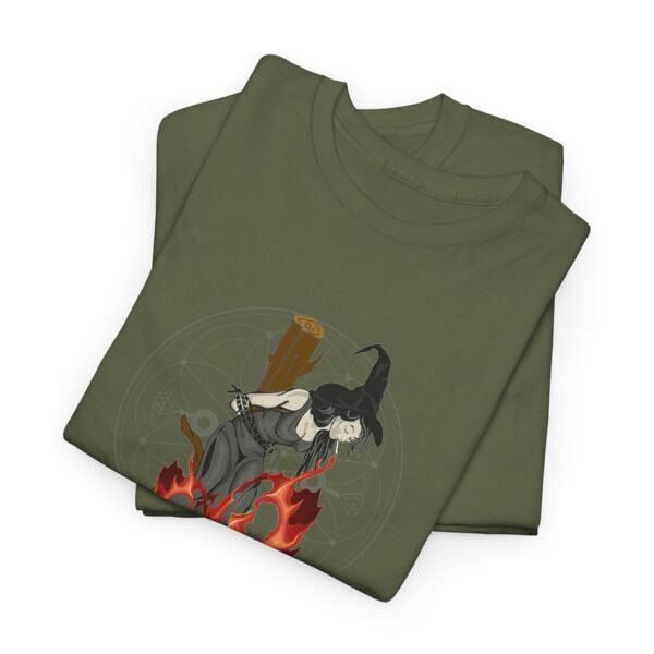 Unyielding Witch: Defiance in the Flames | Unisex Heavy Cotton Tee - Image 32