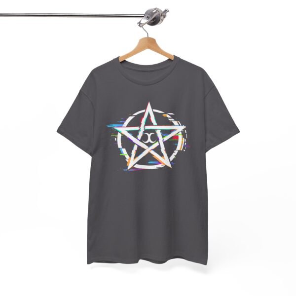 Glitch Pentacle: Unleash Digital Magic   | Unisex Heavy Cotton Tee - Image 61