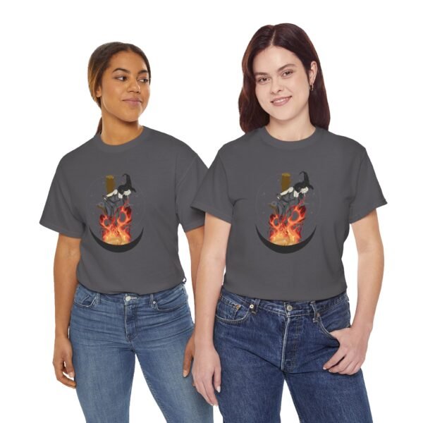 Unyielding Witch: Defiance in the Flames | Unisex Heavy Cotton Tee - Image 79