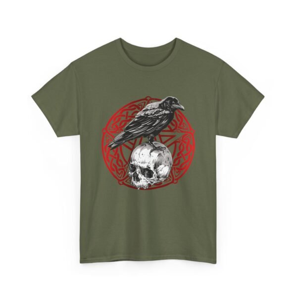 Mystic Messenger: Crow on Skull T-shirt | Unisex Heavy Cotton Tee - Image 30