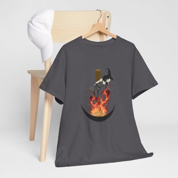 Unyielding Witch: Defiance in the Flames | Unisex Heavy Cotton Tee - Image 62